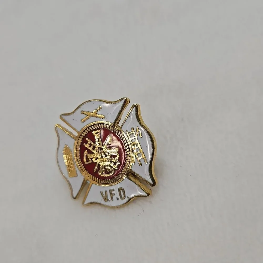Firefighter and American Flag Pin Set